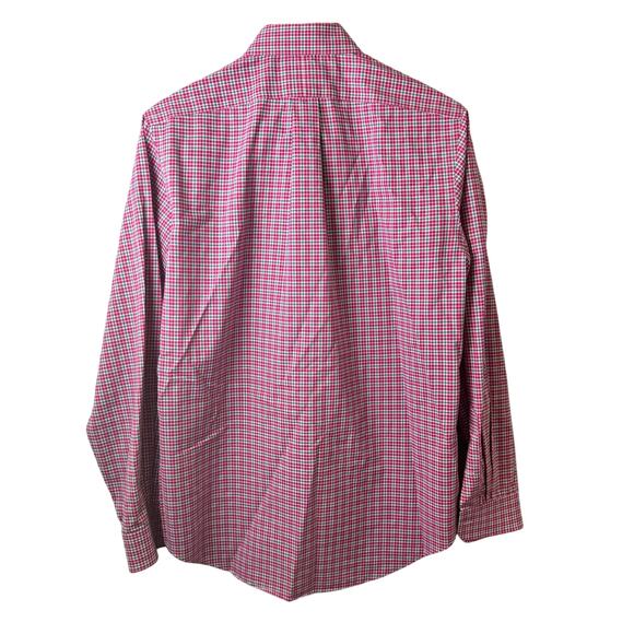 Ralph Lauren Button Down Dress Shirt Mens Medium Plaid Business Pink Preppy - Picture 5 of 11